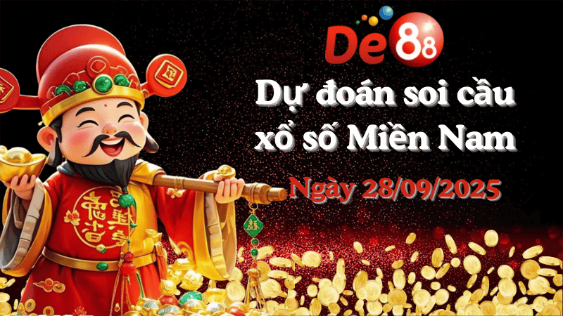 DE88 Dự đoán xổ số miền Nam hôm nay ngày 28/09/2025 [Chuẩn Nhất]