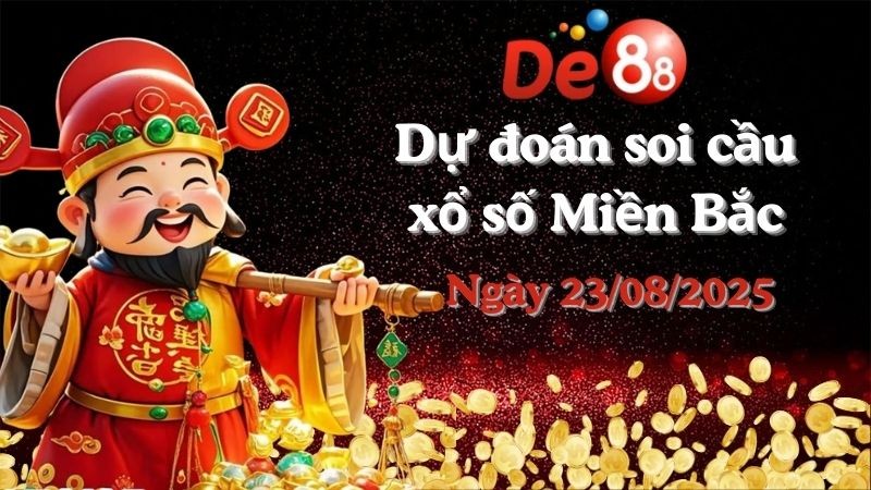 DE88 Dự đoán soi cầu xổ số miền Bắc hôm nay ngày 23/08/2025 [Đỉnh Nhất]