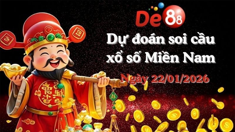 DE88 Dự đoán xổ số miền Nam hôm nay ngày 22/01/2026 [Chuẩn Nhất]